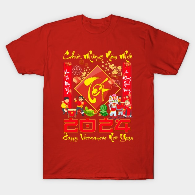 Vietnamese traditional, chuc mung nam moi, Tet Viet Nam T-Shirt by Sandra Holloman